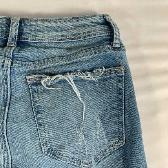 WINDSOR WOMENS SIZE 3 DENIM DISTRESSED BLUE SKINNY JEANS KNEE CASUAL TAPERED - Picture 4 of 15